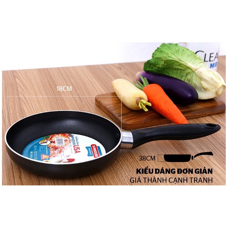 Sunhouse CT18 Plain Frypan Anti Lengket Hitam 18 cm 1 Pcs