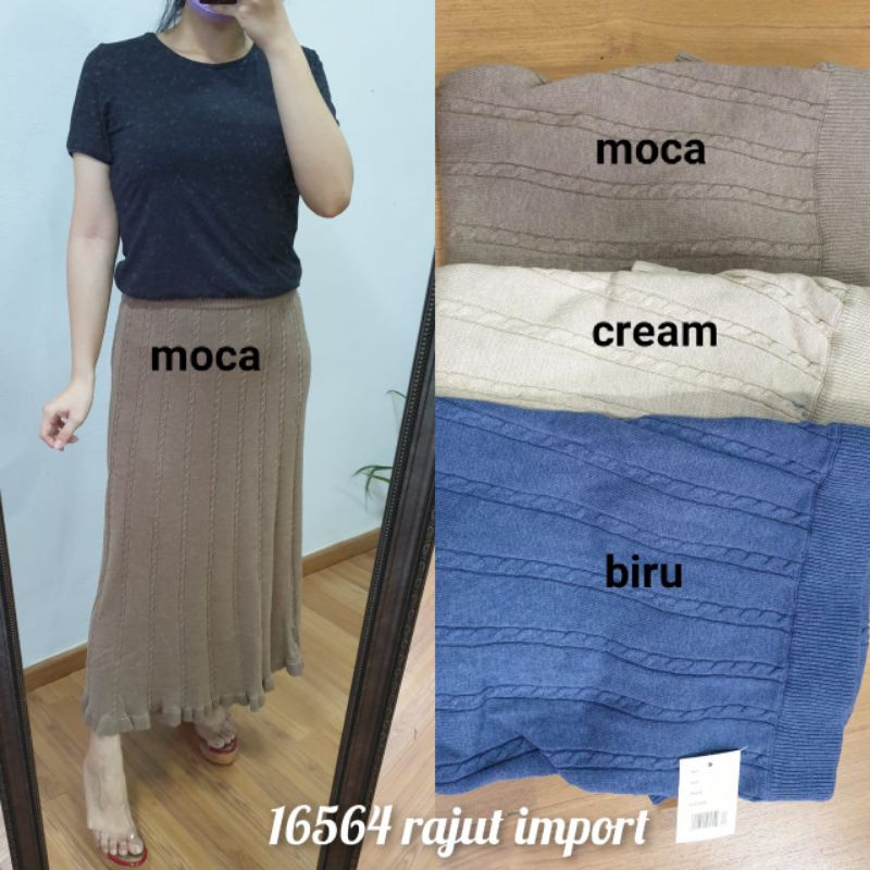 ROK POLOS RAJUTAN IMPORT ROK PANJANG ROK RAJUT
