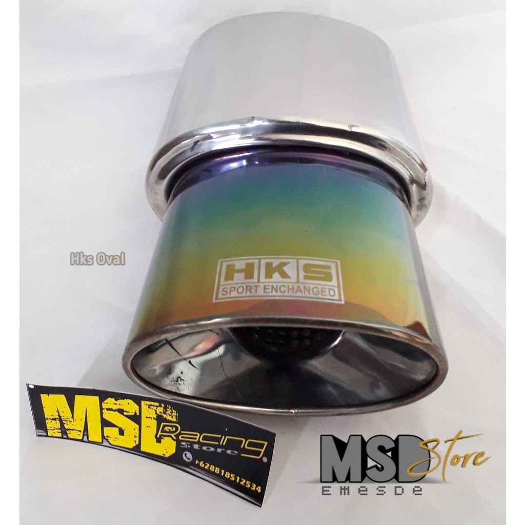 Knalpot mobil HKS OVAL/GEPENG untuk semua jenis mobil