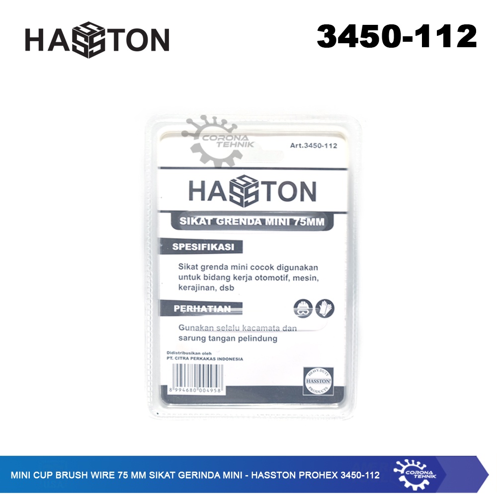 Hasston Prohex 3450-112 - Mini Cup Brush Wire 75 mm Sikat Gerinda Mini