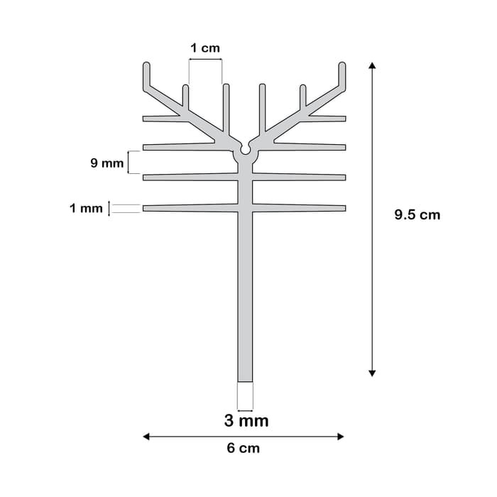 HEATSINK Y JENGKOL 8 TR PENDINGIN TRANSISTOR SANKEN 8 TR-MODEL Y 30 CM PENDINGIN SANKEN JENGKOL