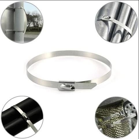 Stainless Kabel Ties / Klem Knalpot Exhaust Wrap Motor Mobil 20cm MURAH