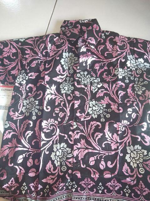 Couple Ayah Anak Batik Prada Pink