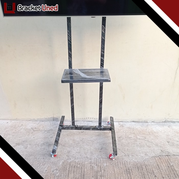 Bracket TV Standing 24 - 65 Inch Cocok Semua Merk Kokoh Plasma LED LCD Berkualitas Braket Breket Stand Kaki Bracket Standing TV 55 50 65 60 43 42 40 32 24 17 14 Inch Holo Roda BU1