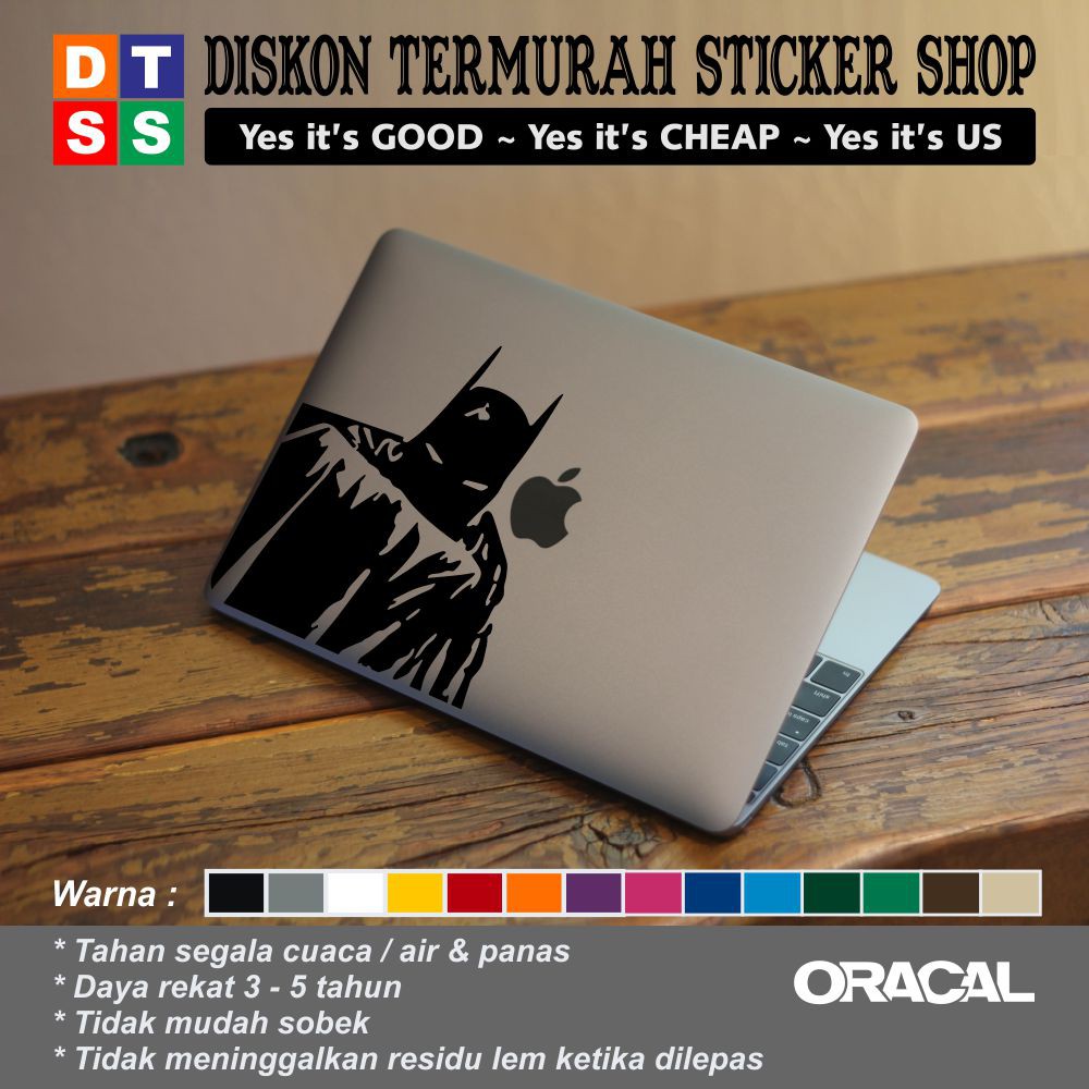 Sticker Aksesoris Laptop Apple Macbook Batman 03