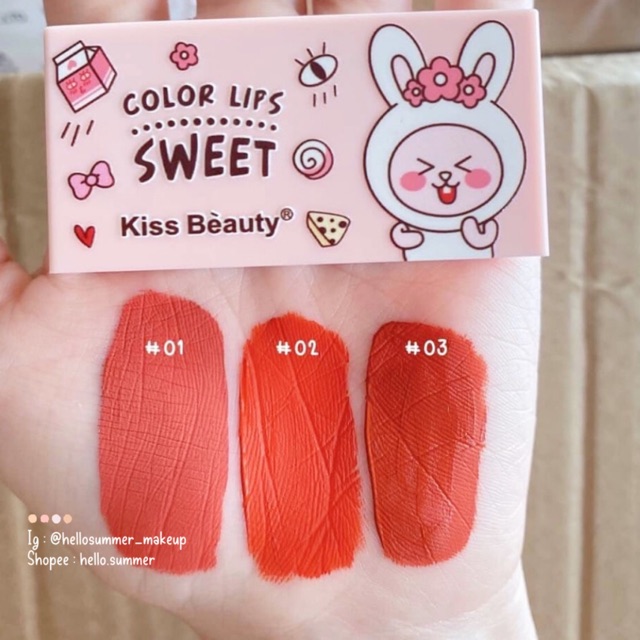 [ORI THAILAND] Kiss Beauty Color Lips Sweet Matte Lipstick