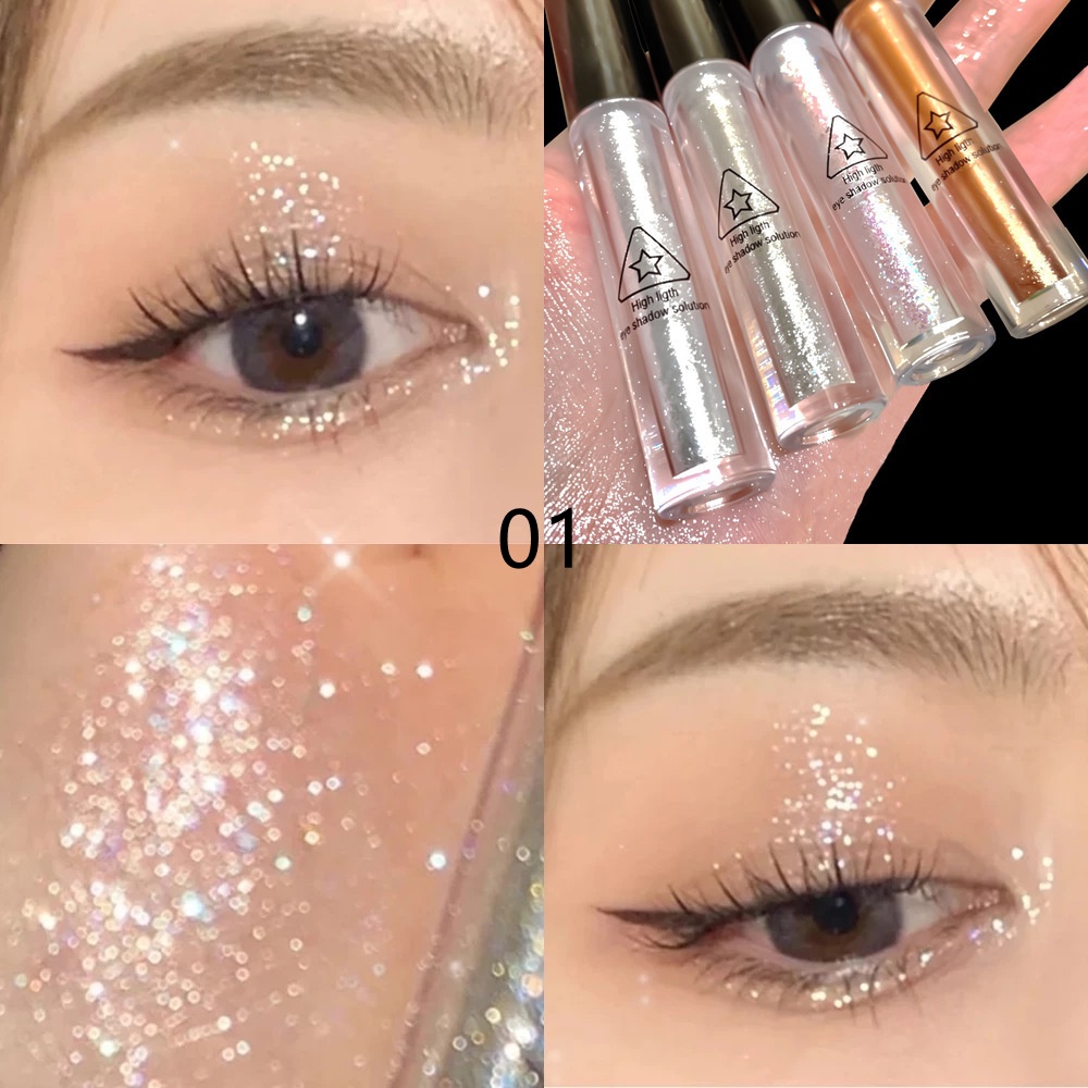 【 COD 】Eyeshadow glitter cair shimmer kosmetik mata Make up