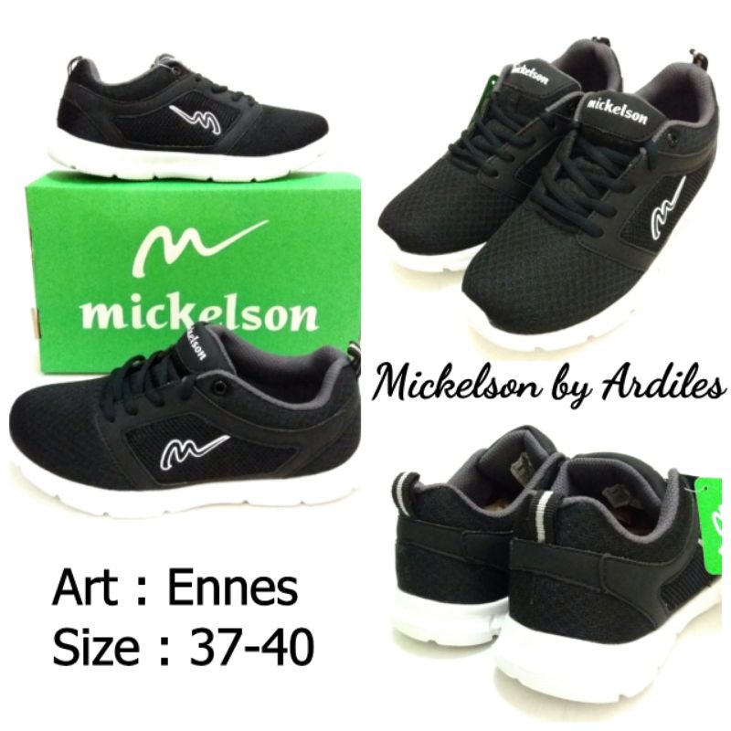 SEPATU SEKOLAH ANAK TALI WARNA HITAM PUTIH MICKELSON BY ARDILES ENNES SIZE 37-40