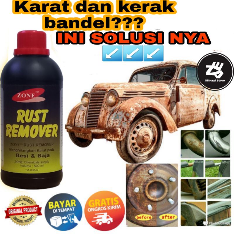 Rust Remover - Penghilang atau perontok Karat pada besi baja stainless steel, kerak kamar mandi, kompor, wajan dll