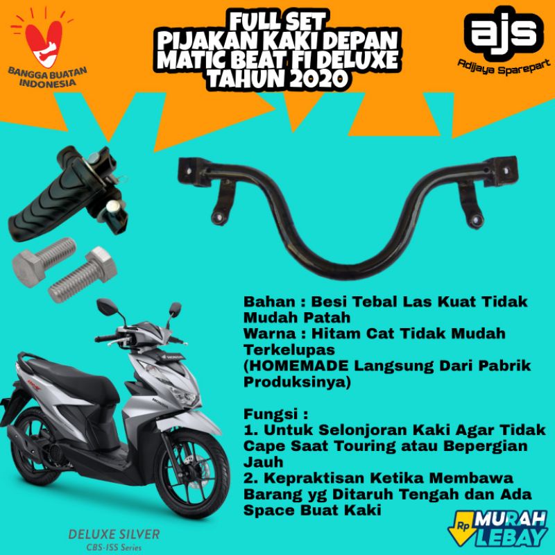 Fullset Full Set Step Bastep Barstep Foostep Pijakan Kaki Variasi Motor Matic Honda Beat Fi Deluxe 2