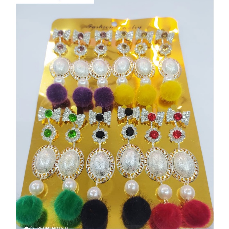 Bros Dagu Bross Dada Bros Hijab Kristal Pompom Brooch