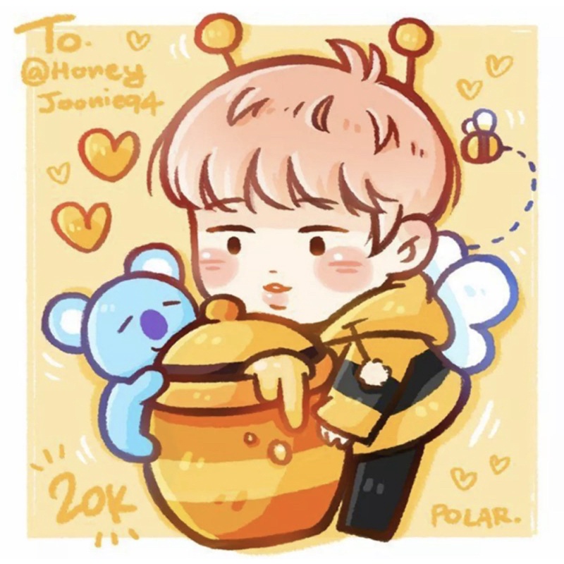 DIY diamond painting hiasan dinding BTS RM koya honey