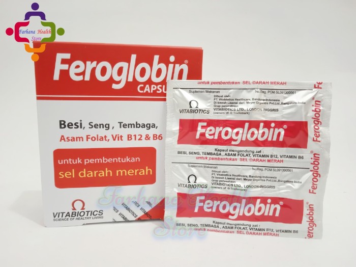 Feroglobin Kapsul / Suplemen Untuk Anemia / Dewasa