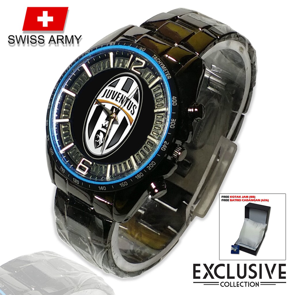 (Istimewa Bossque) Jam JUVENTUS CLASSIC Rantai Sport (Elegan)