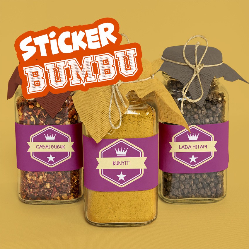 

Sticker bumbu dapur | stiker bumbu | stiker garam | sticker 009