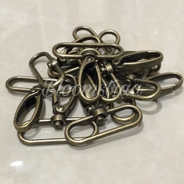 Ring kait 4cm swivel lobster hook 4 cm kew kew 40mm ring pengait 38mm nikel atg bakar 40 mm 38 mm