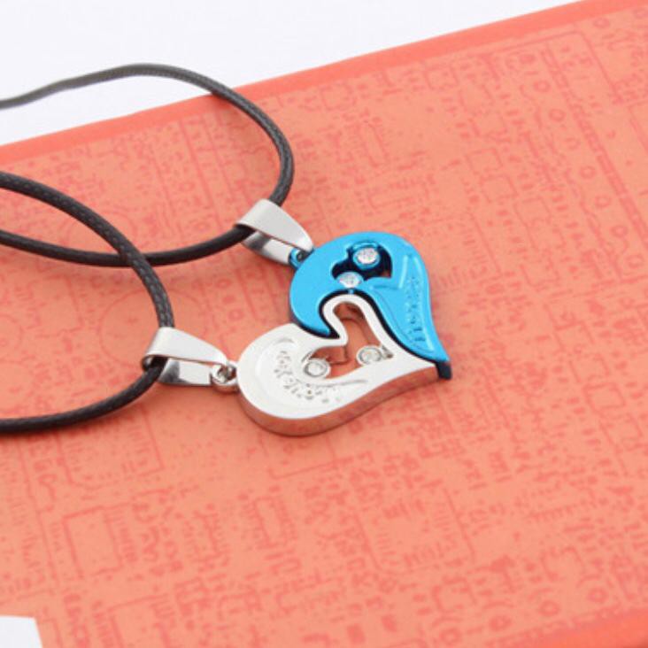Kalung Love Couple I Love You isi 2 Pcs / Kalung Pasangan Couple Pacar / Love Necklace