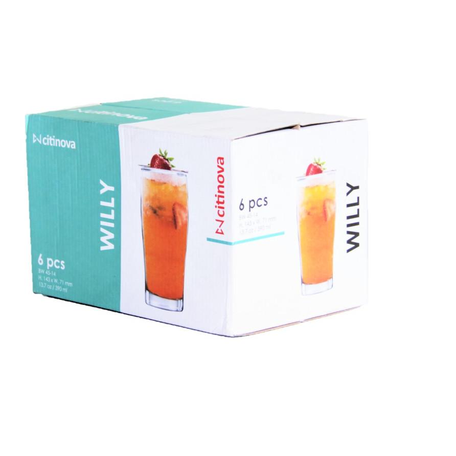 ↑ Citinova Gelas Kaca Blown Glass Willy (6 x 385 ml) ⇆