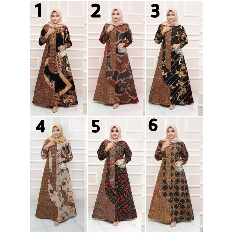 GAMIS BATIK WANITA - GAMIS BATIK JUMBO - GAMIS BATIK ALLSIZE - GAMIS SYARI