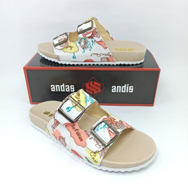 Sandal Selop Gesper Sendal Birken Wanita Andis AF02