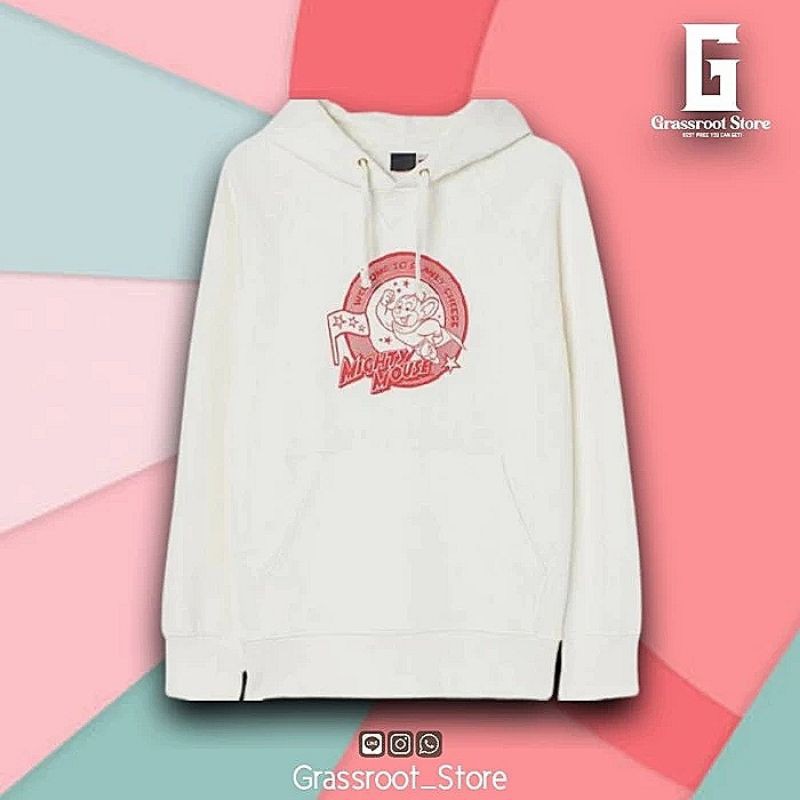 Hoodie H&M Mighty Mouse Cream Original