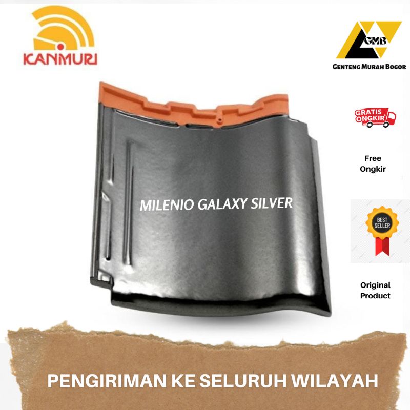 Genteng Kenteng Keramik Atap Rumah Murah Kuat Tahan Lama - Type Milenio Galaxy Silver