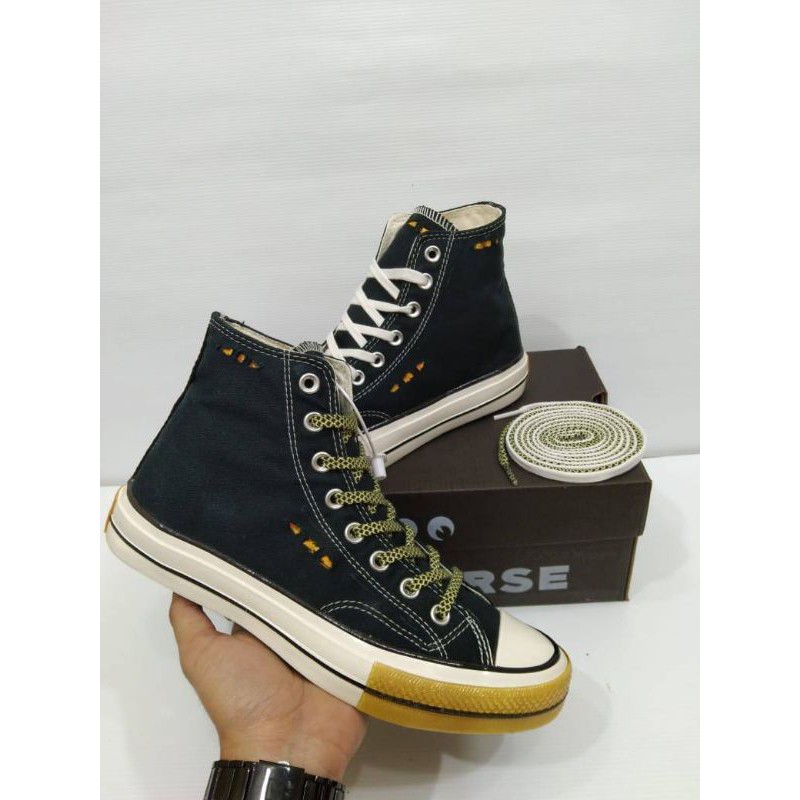 SEPATU CONVERSE DR WOO BLACK WHITE HITAM PUTIH