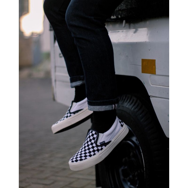 HOOKZ.INC - SEPATU SLIP ON CHERCKERBOARD   SOUTH | CHERCKERBOARD | SEPATU PRIA WAANITA | ORIGINAL 100%