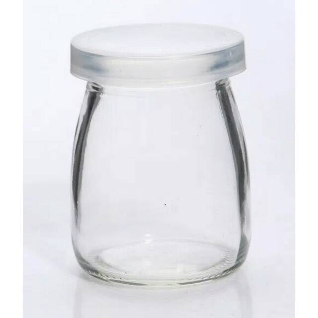 BOTOL PUDING / PUDING JAR 100 ML PENDEK DAN TUTUP / JAR SELAI / SUSU / YOGURT / DESSERT