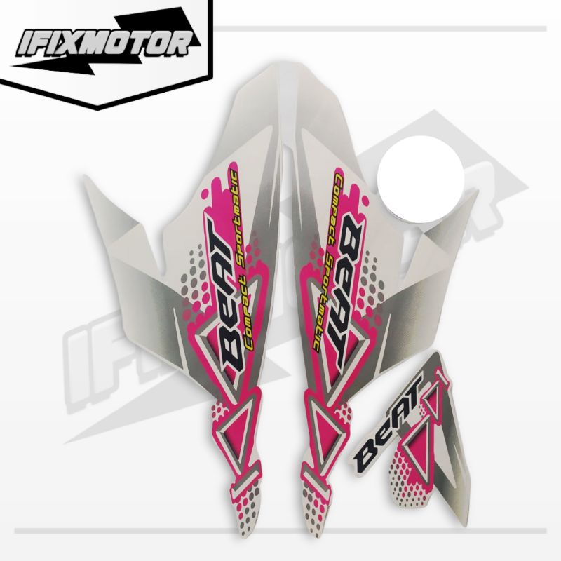 Striping Beat Karbu 2011 Putih - Stiker Beat Karbu 2011