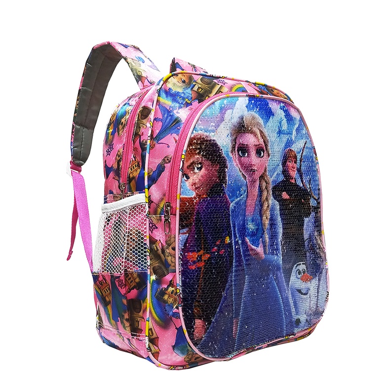 APPA Tas Ransel Anak Prempuan Sekolah TK/SD Sequin Usap 2 Gambar Berubah Karakter FROZEN- FROZEN