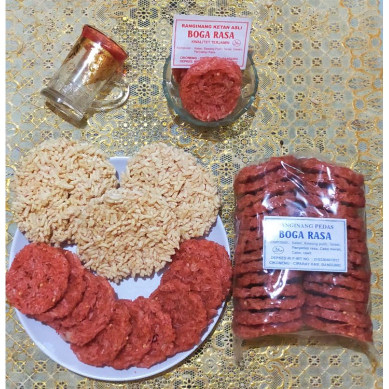 

Rengginang mentah ketan asli BOGA RASA Cikoneng Ciparay 500gr isi -+27 pcs