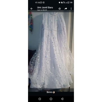 Gaun pengantin Syar'i bisa request ukuran dan Warna / Full Brukat / Full set / Jumbo atau Small / termasuk Aksesoris