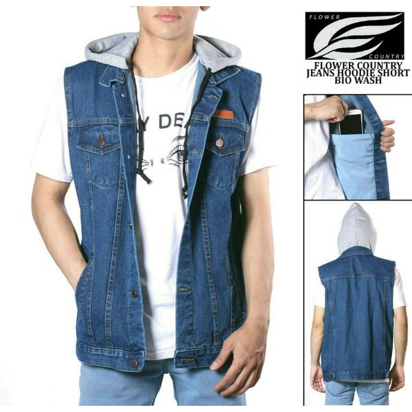 JAKET JEANS ROMPI HOODIE ORIGINAL