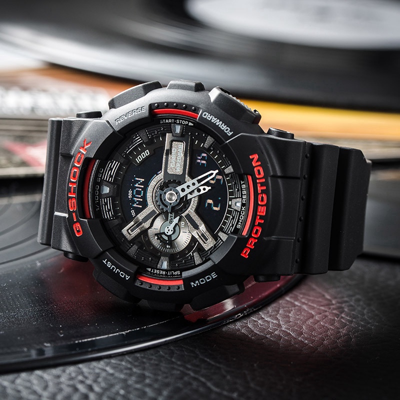 [spot]Casio G-shock Satu potong GA110-100 Gshock GA110 Water Resistant ORI-BM Fullset - BLACK RED