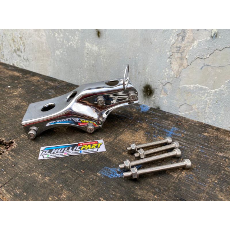 Baut pangkon mesin tiger set stainlis