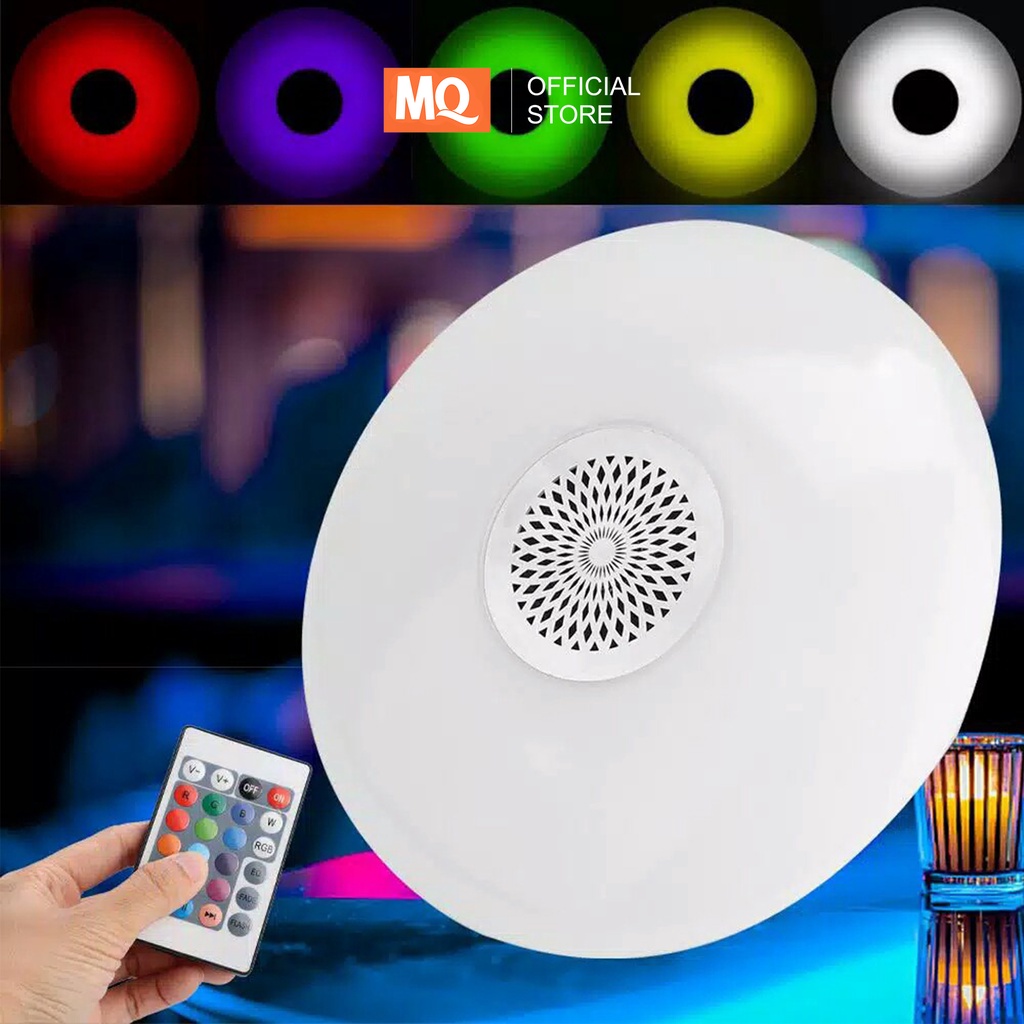 MQ Bohlam Led Musik/Lampu Ufo Speaker Musik RGBW / Lampu Remote Warna warni{NEW}