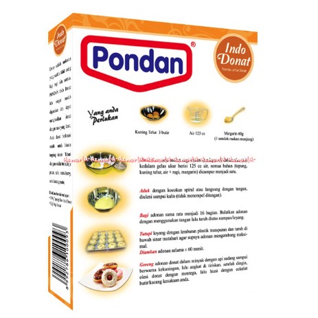 Pondan Indo Donat 362gr Premiks Instan Untuk Membuat Kue Adonan Donat Mix Dounat Aneka Rasa Tepung Premix Instan Powder