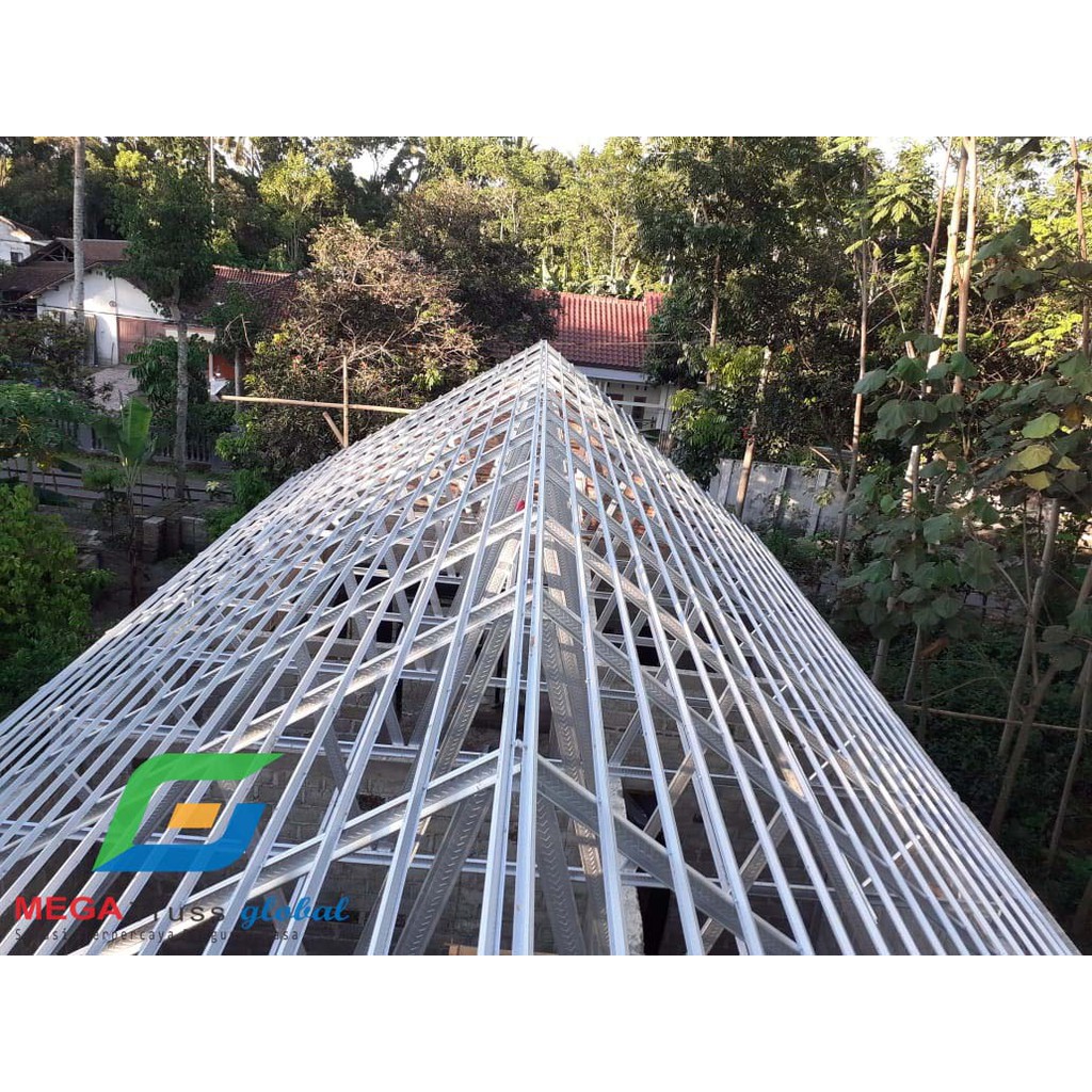 Jasa Rangka Atap Baja Ringan  Kanal Kencana C80 0,75 Jadi di Malang - Pasang Atap Galvalum