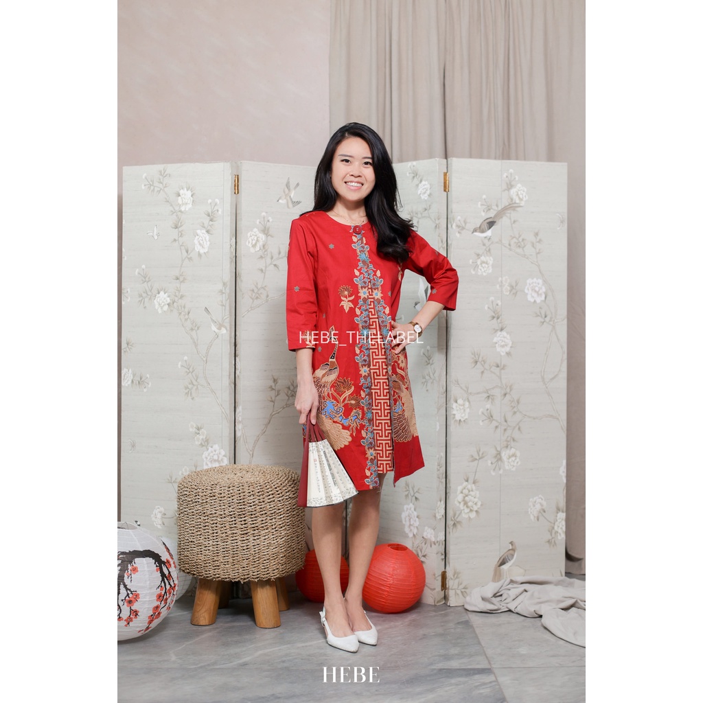 Min ( RED ) Batik Cheongsam Chinese New Year ( Men - Intan - Brenda - Fen - Daiyu - Nadine ) Available Couple