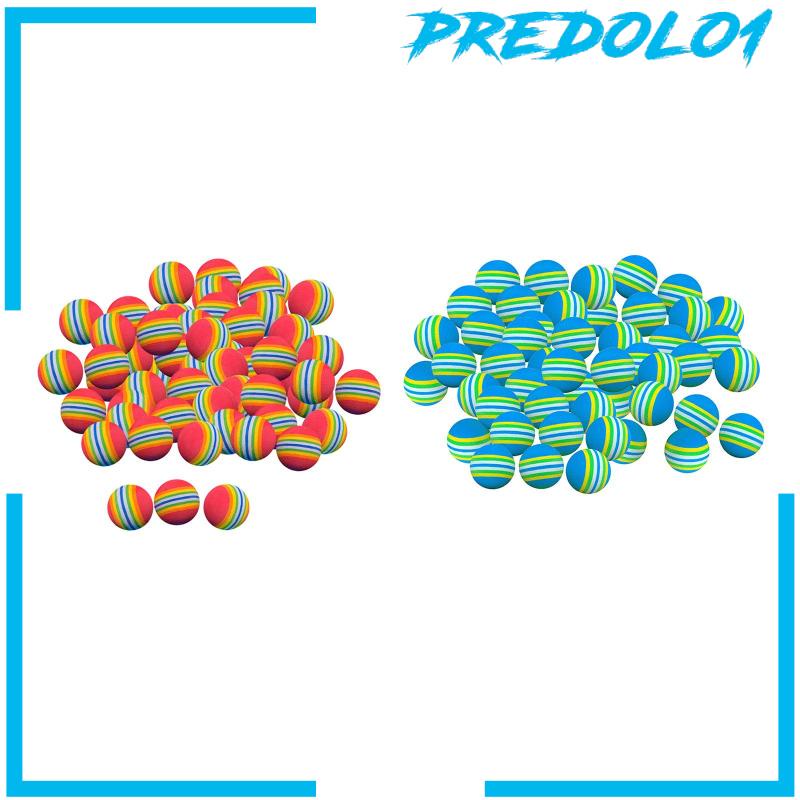 [PREDOLO1] 50x EVA Sponge Golf Balls Stripe Foam Practice Golf Ball 42mm