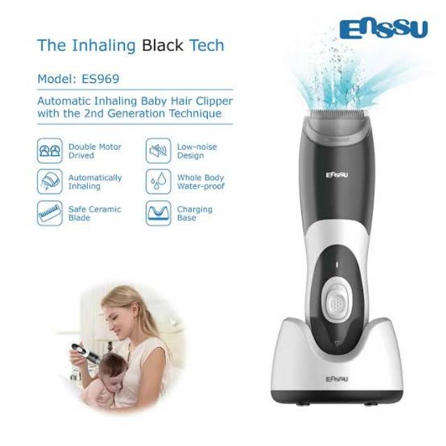 Enssu Automatic Inhaling Baby Hair Clipper