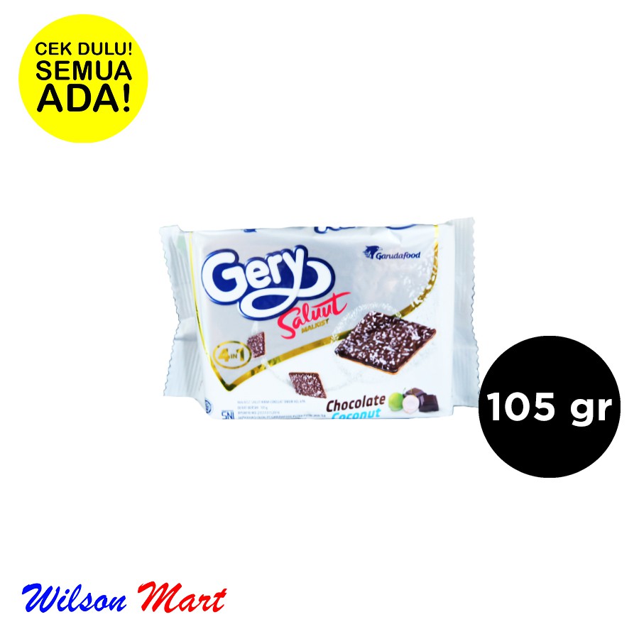 GERY SALUUT MALKIST CHOCOLATE COCONUT 105 GRAM