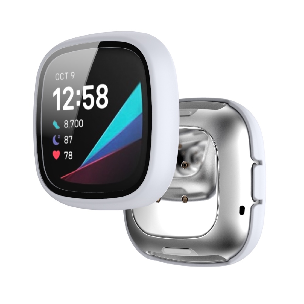 Case Cover Pelindung Layar Smartwatch Fitbit Versa 3 + Tempered Glass