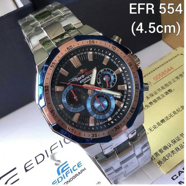 JAM TANGAN PRIA CASIO EDIFICE STRAP SILVER KUALITAS ORIGINAL