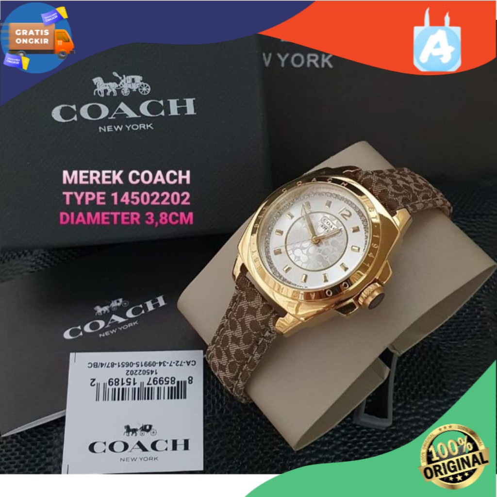 JAM TANGAN WANITA COACH 14502202 GOLD