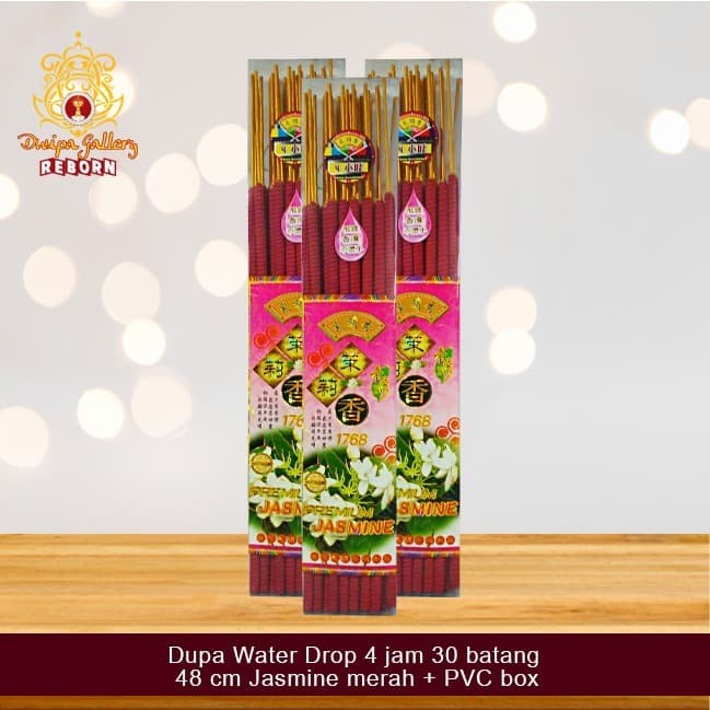 Dupa/ Hio wangi harum Water Drop 4 jam 30 batang 48 cm Jasmine merah