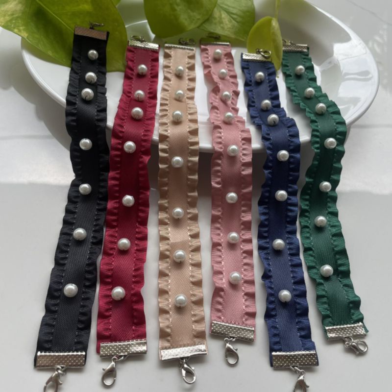 Strap Masker Renda Mutiara