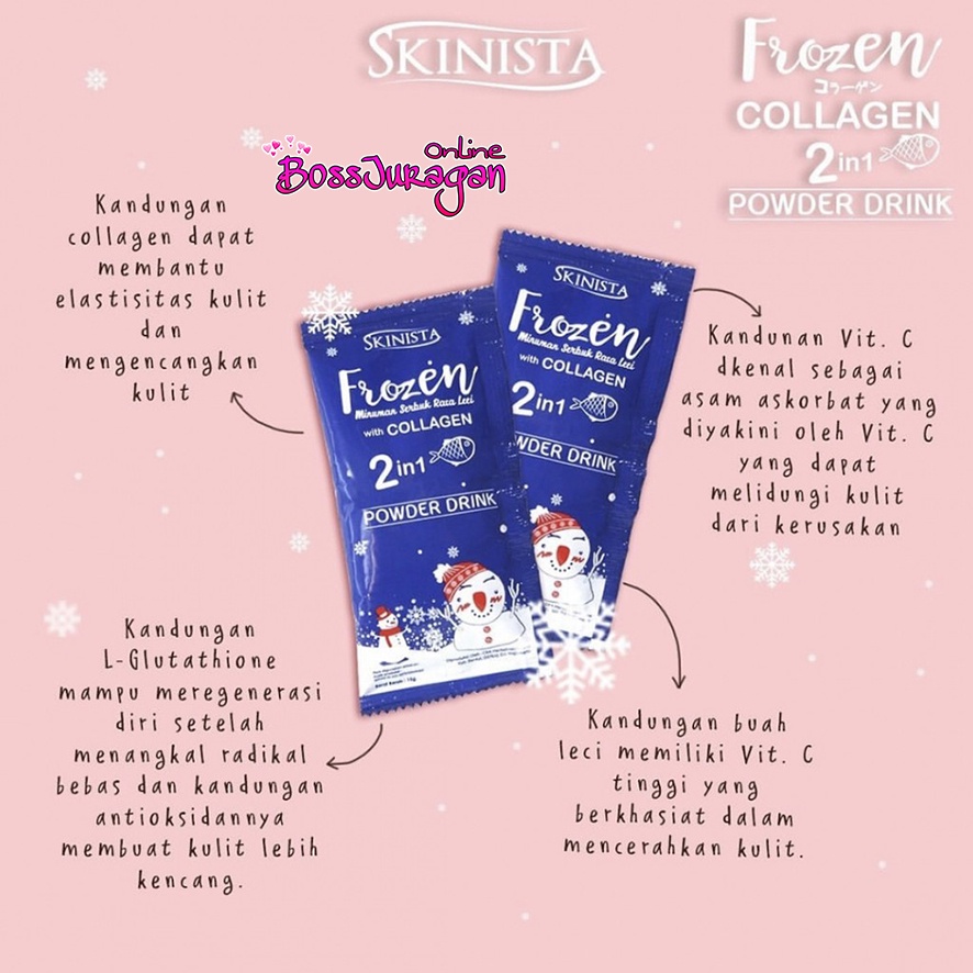 (BOSS) SKINISTA FROZEN COLLAGEN 2 IN 1 Powder Drink, Serbuk