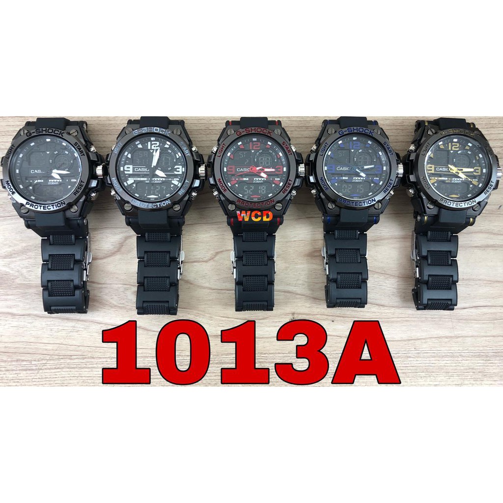 Jam Tangan Pria G-Shock GST100 Case Besi Double Time Series Black